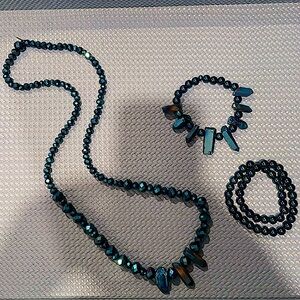 💙 Handmade Stretch Necklace & Bracelets 💙